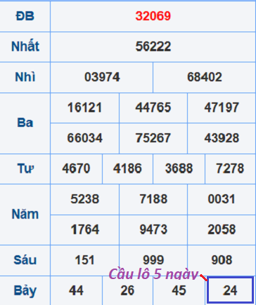 Cầu lô nuôi 5 ngày