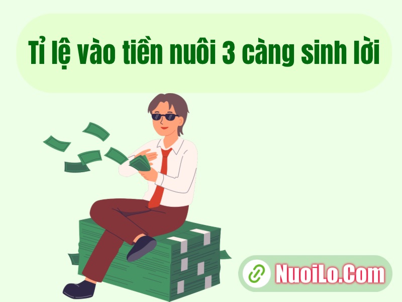 Tỉ lệ vào tiền nuôi 3 càng sinh lời
